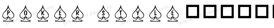 poker style字体转换
